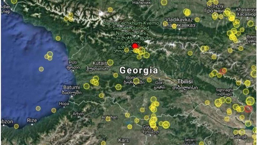 საქართველოში კიდევ ერთი მიწისძვრა მოხდა, 4.2 მაგნიტუდის, (პირველი: 4.8) ამჯერად ნახეთ, სად იყო ეპიცენტრი – დეტალები